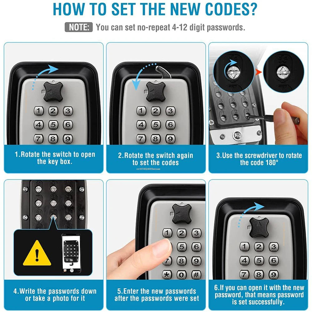 Waterproof Wall-Mounted Key Safe Box | Secure, Durable & Ideal for Outdoor Use