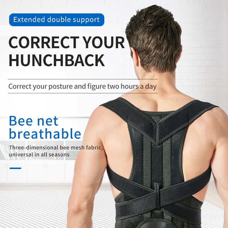 Posture Corrector – Upper Back & Shoulder Support | Adjustable Brace for Daily Wear at Home or Work