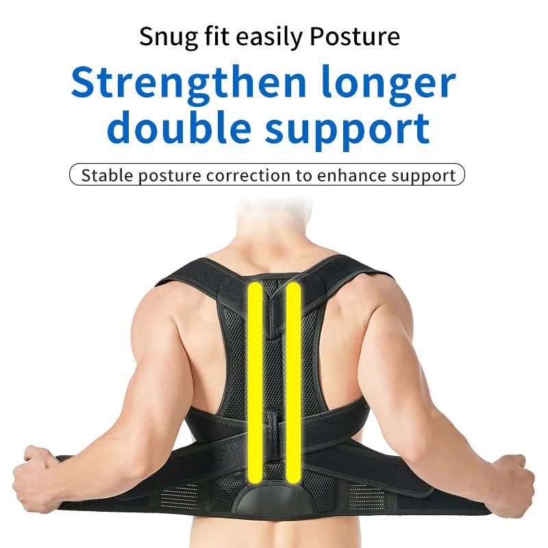Posture Corrector – Upper Back & Shoulder Support | Adjustable Brace for Daily Wear at Home or Work