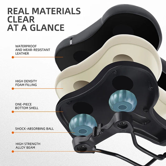 High Elastic Shock Absorbing Bicycle Saddle | Waterproof, Breathable & Comfortable for Mountain and Road Biking