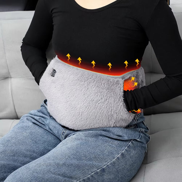 USB Rechargeable Hand & Waist Warmer | Soft Velvet, 3 Heat Settings & Portable for Home, Office & Outdoor Use