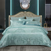 Image of Satin Rayon Jacquard Duvet Cover Set 264x229cm – Luxury Summer Bedding for Comfortable Sleep & Home Décor