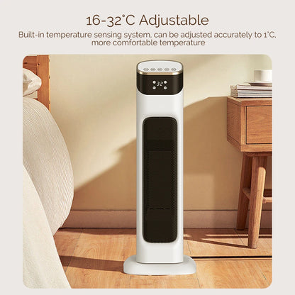 Electric Stove Heater | 1500W PTC Rapid Heating, Adjustable 16-32°C with Remote Control for Indoor Use in Bedroom & Home Office