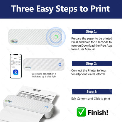 Portable Thermal Printer for Convenient Mobile Printing | No Ink Needed