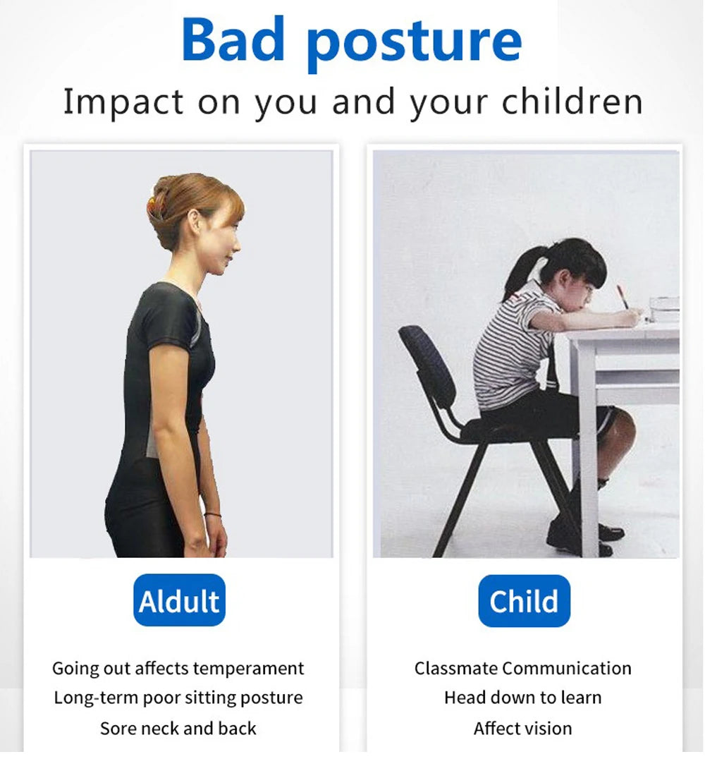 Posture Corrector – Upper Back & Shoulder Support | Adjustable Brace for Daily Wear at Home or Work