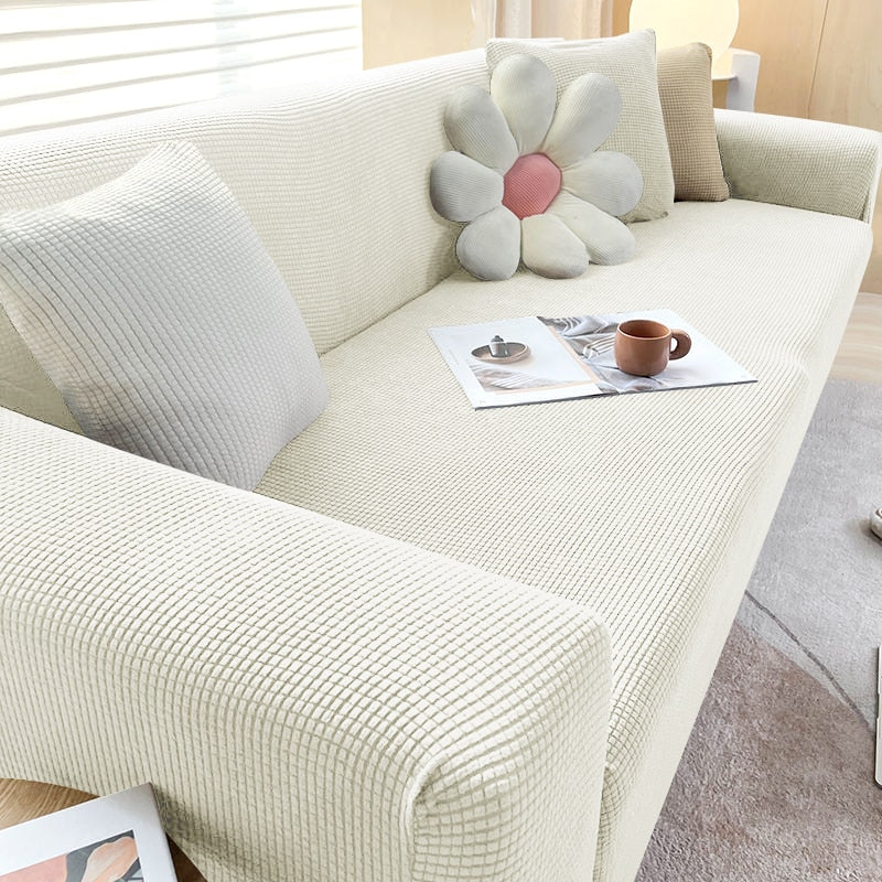 Textured Stretch Sofa Cover | Non-Slip, Machine Washable & Protective for 1-Seater, 2-Seater, and 3-Seater Sofas