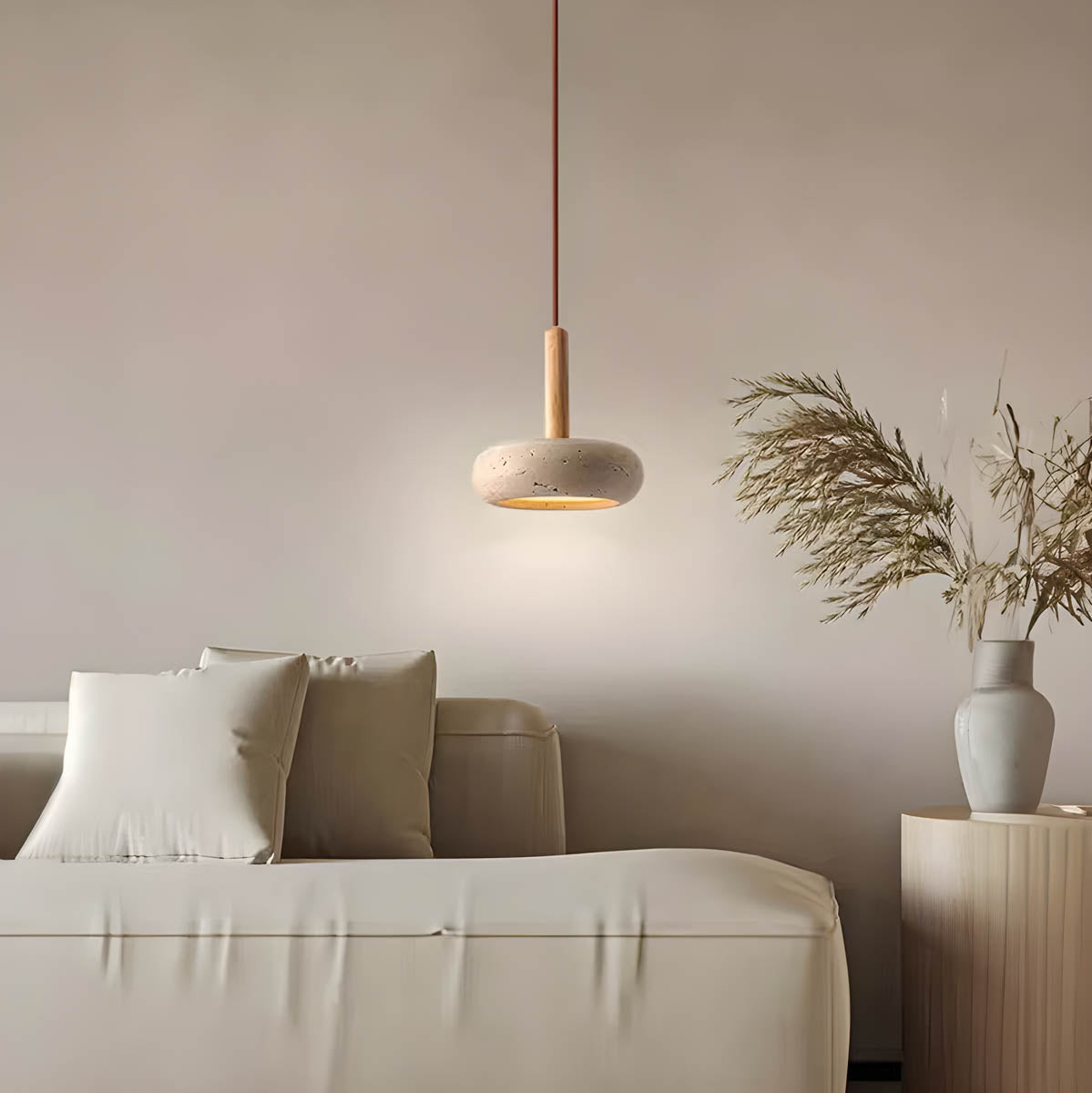 Eldoria™ | LED Hanging Light Fixture | Timeless Stone Design | Perfect for Living Room & Entryway Lighting