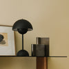 Image of Minimalist Flowerpot Table Lamp - Rechargeable Bedside Lamp & Cordless Design Mushroom Shaped Lamps