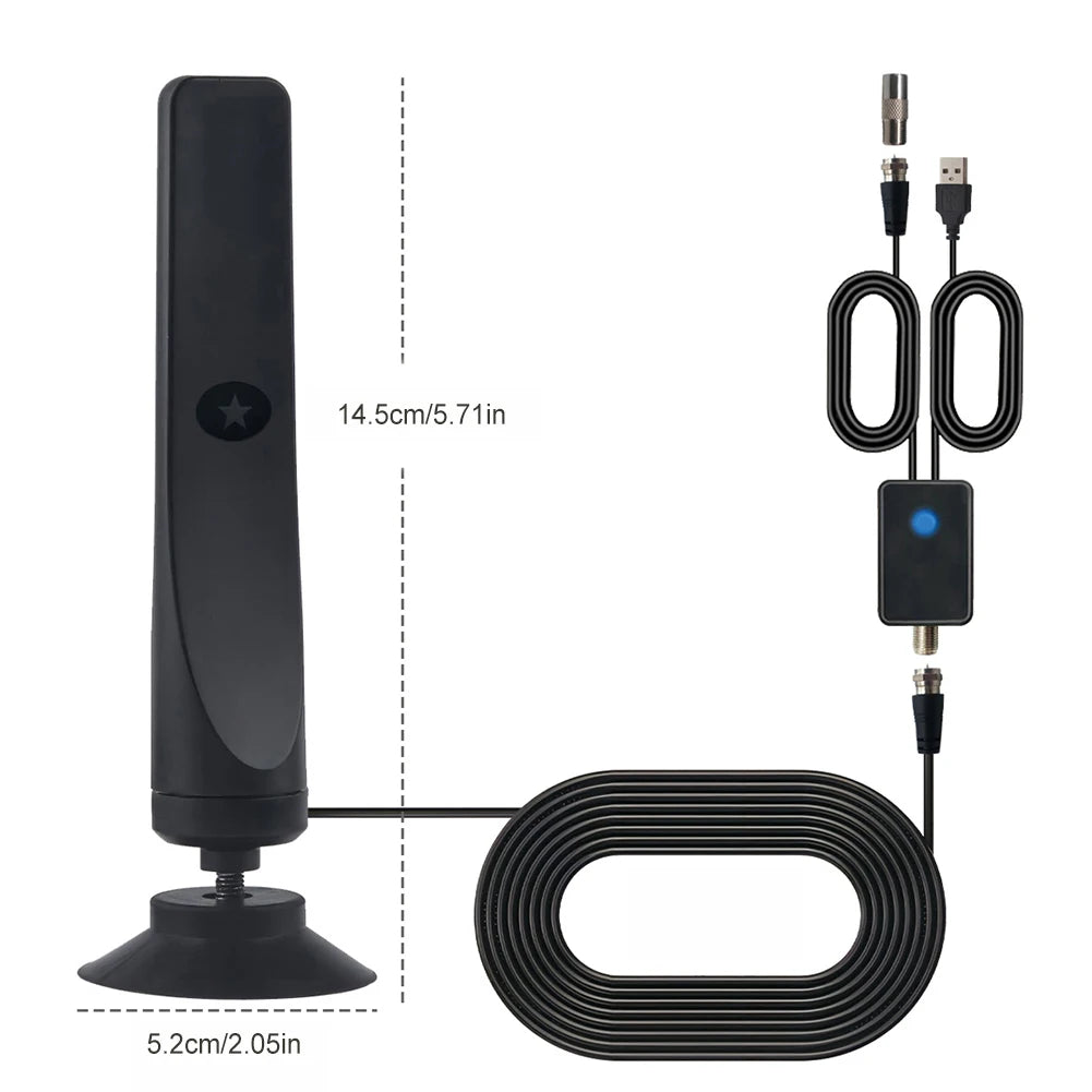 4K Digital TV Antenna with Signal Booster - Smart TV Compatible | Indoor HD Antenna