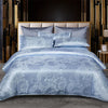 Image of Satin Rayon Jacquard Duvet Cover Set 264x229cm – Luxury Summer Bedding for Comfortable Sleep & Home Décor