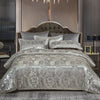 Image of Satin Rayon Jacquard Duvet Cover Set 264x229cm – Luxury Summer Bedding for Comfortable Sleep & Home Décor