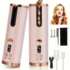 Automatic Hair Curler – Cordless Fast Heating | Rechargeable Hair Styling Tool