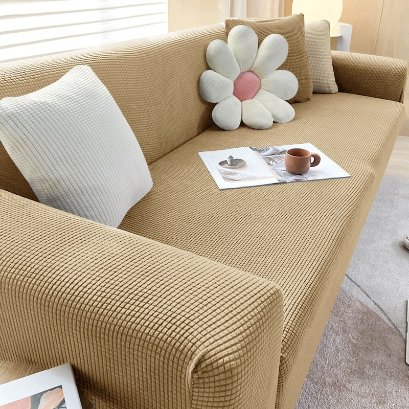 Textured Stretch Sofa Cover | Non-Slip, Machine Washable & Protective for 1-Seater, 2-Seater, and 3-Seater Sofas