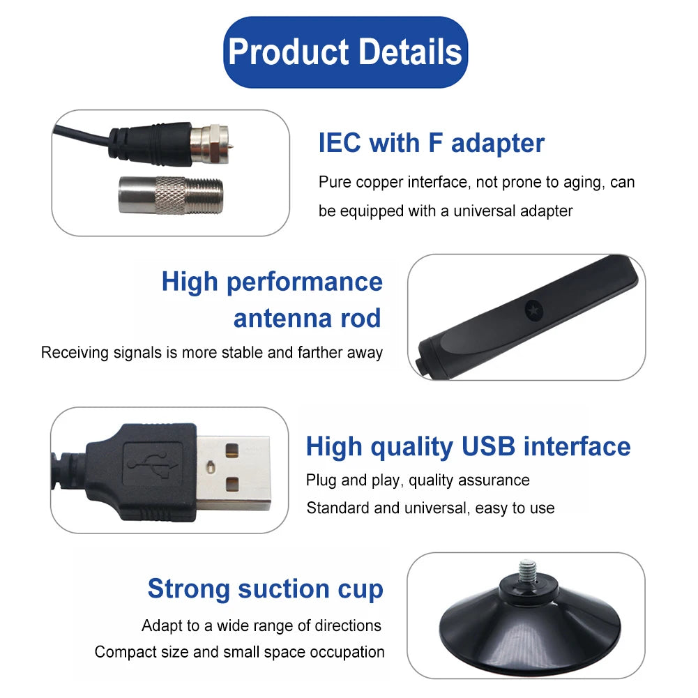 4K Digital TV Antenna with Signal Booster - Smart TV Compatible | Indoor HD Antenna