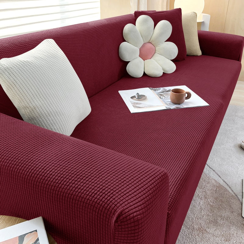 Textured Stretch Sofa Cover | Non-Slip, Machine Washable & Protective for 1-Seater, 2-Seater, and 3-Seater Sofas