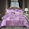 Image of Satin Rayon Jacquard Duvet Cover Set 264x229cm – Luxury Summer Bedding for Comfortable Sleep & Home Décor