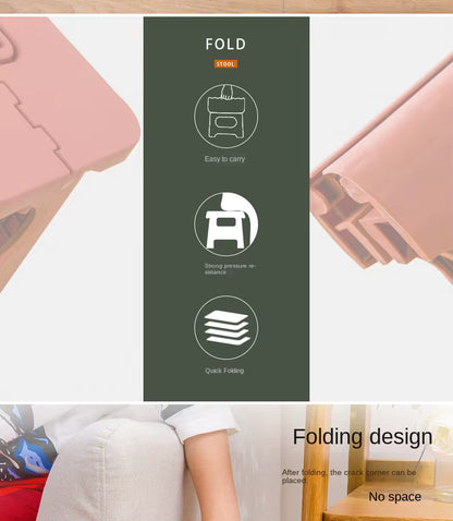 Folding Step Stool with Handle | Lightweight. Durable & Space-Saving for Kitchen. Bathroom. Office & Outdoor Use