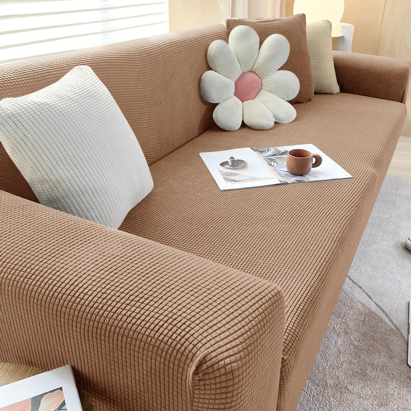 Textured Stretch Sofa Cover | Non-Slip, Machine Washable & Protective for 1-Seater, 2-Seater, and 3-Seater Sofas
