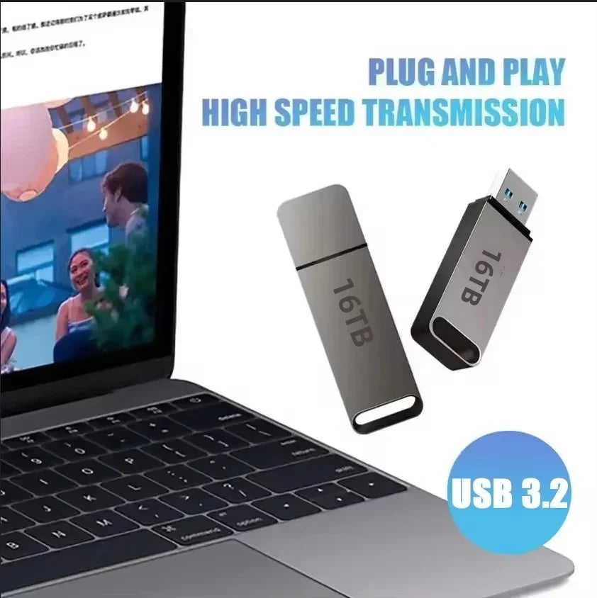 USB 3.2 Flash Drive | High-Speed, Waterproof & Shockproof for Windows and Mac OS