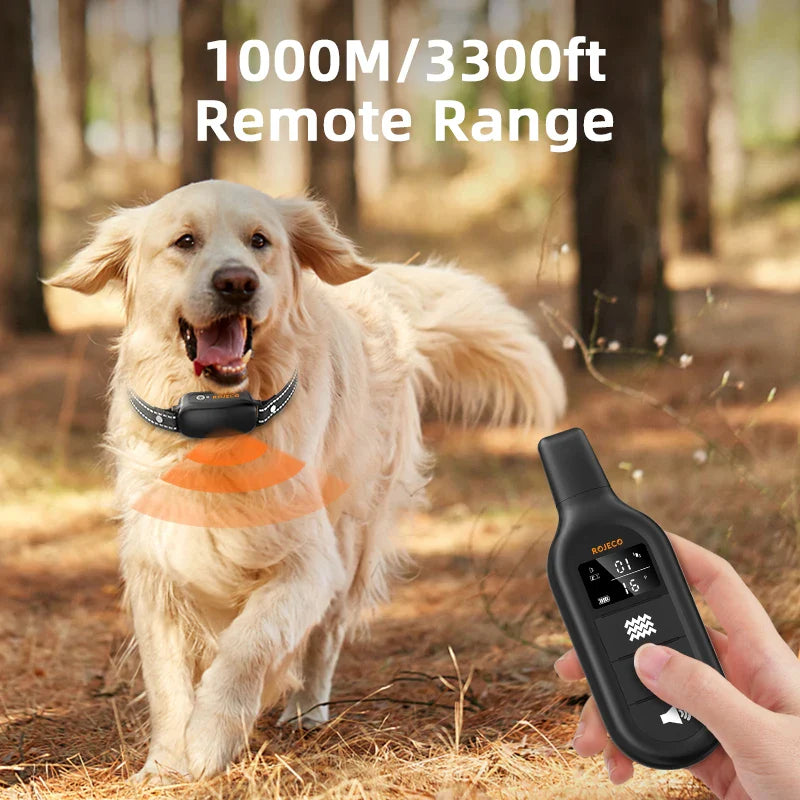 Electric Dog Training Collar – Remote-Control e-Collar for Dog Obedience up to 3300 ft