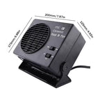 12V Ceramic Car Heater | 150W-300W Portable Fan with Automatic Thermostat for Winter Use in Vehicles