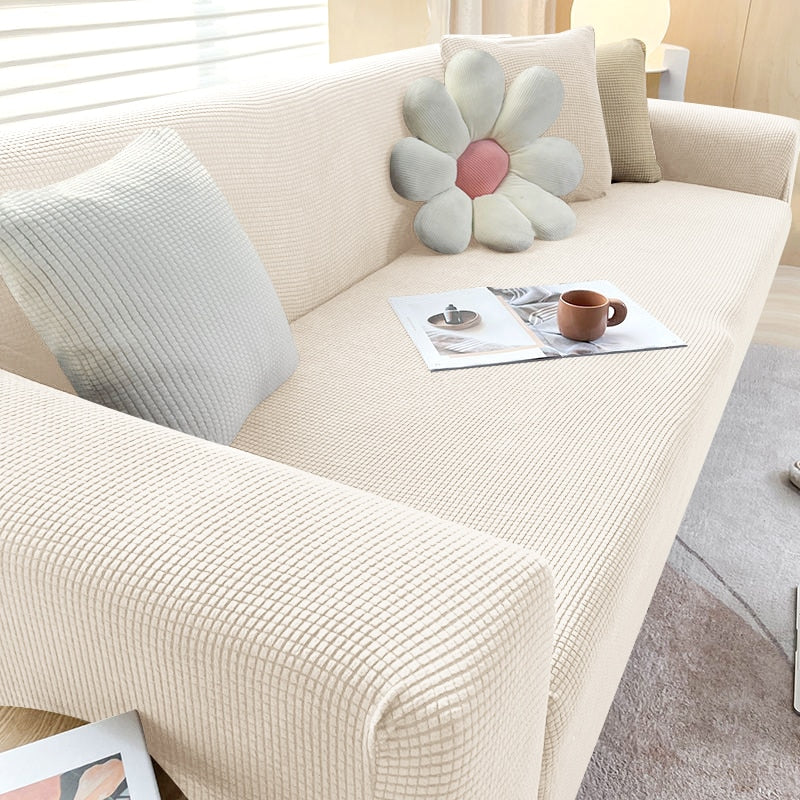 Textured Stretch Sofa Cover | Non-Slip, Machine Washable & Protective for 1-Seater, 2-Seater, and 3-Seater Sofas