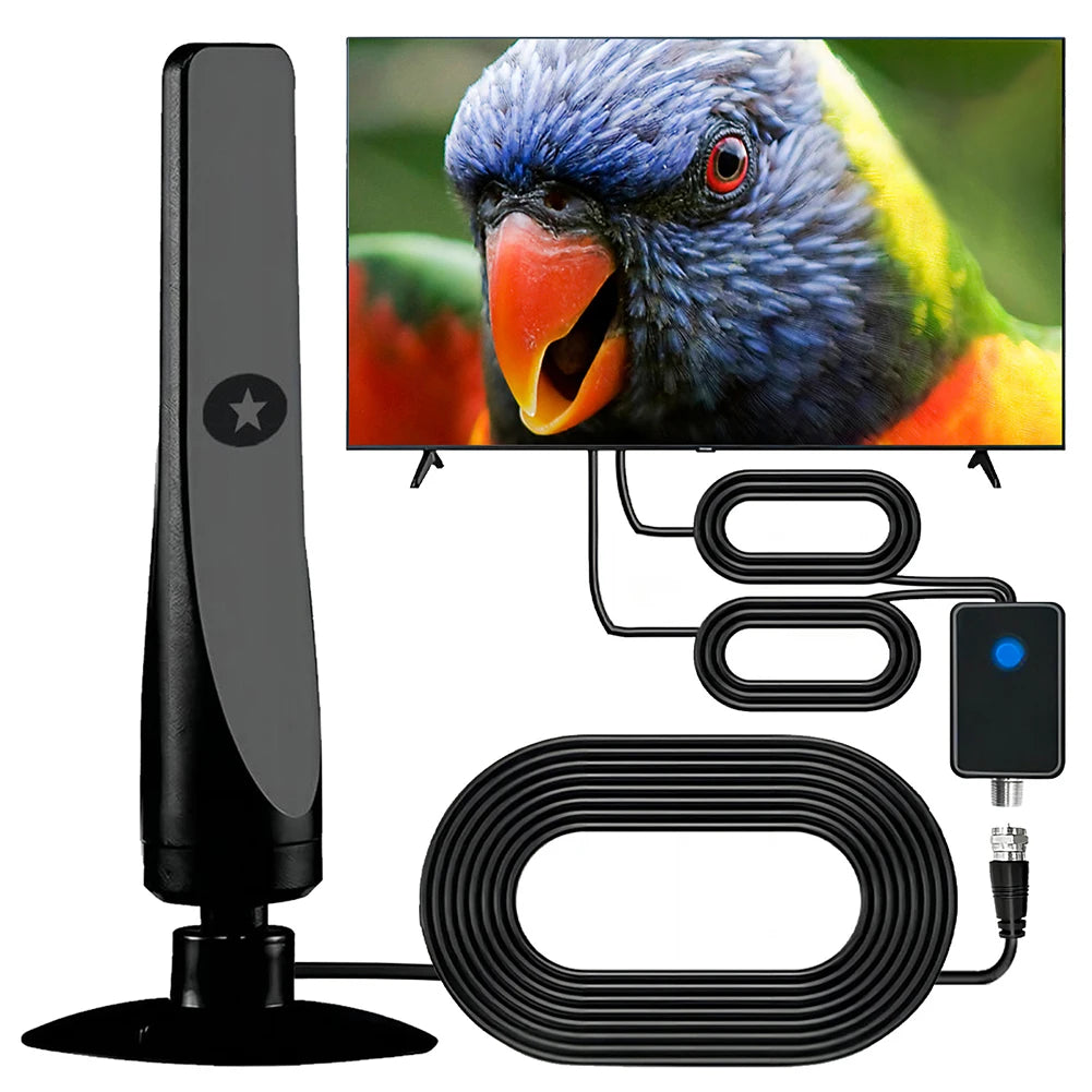 4K Digital TV Antenna with Signal Booster - Smart TV Compatible | Indoor HD Antenna