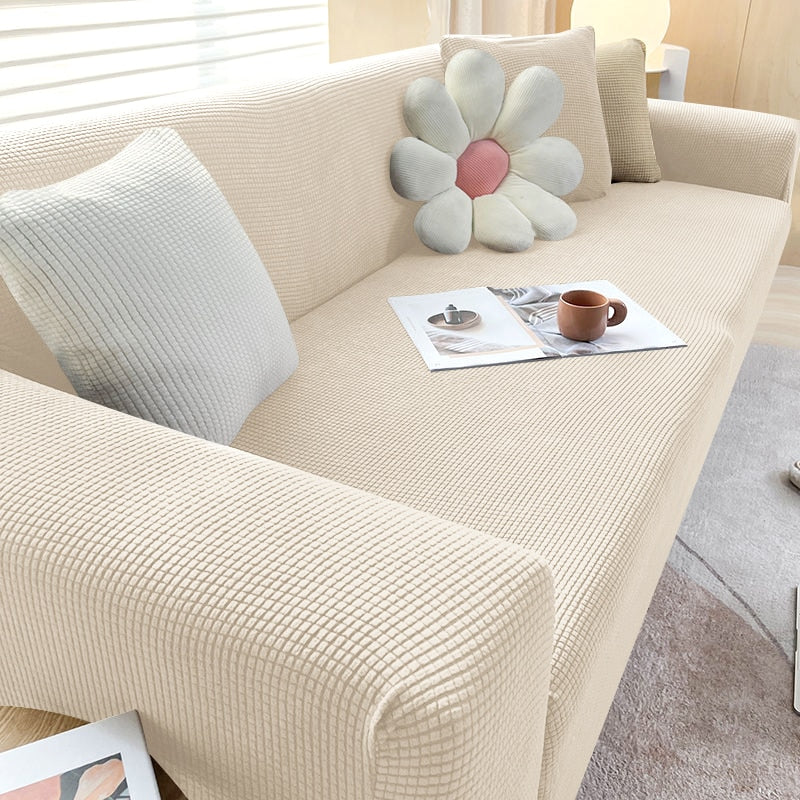 Textured Stretch Sofa Cover | Non-Slip, Machine Washable & Protective for 1-Seater, 2-Seater, and 3-Seater Sofas