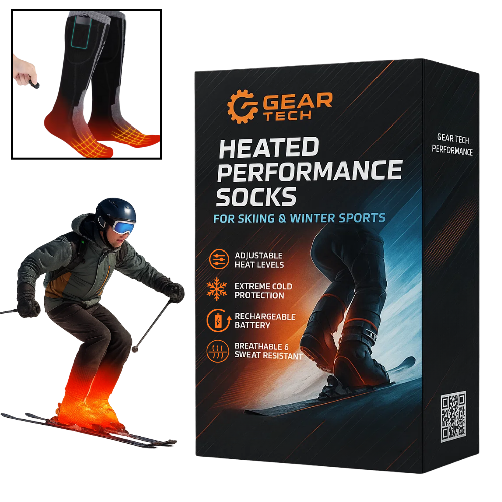Rechargeable Heated Ski Socks & Foot Warmers – Electric Thermal Socks for Skiing, Snowboarding & Winter Sports UK
