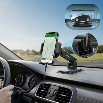 360° Rotating Car Phone Mounts | Phone Holders Adjustable Dashboard & Air Vent Mount for Smartphones, Ideal for Safe Driving and Navigation