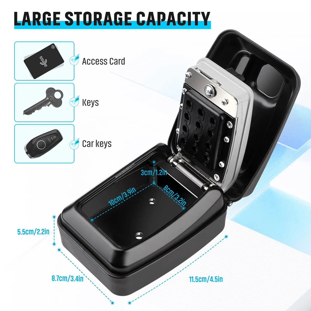 Waterproof Wall-Mounted Key Safe Box | Secure, Durable & Ideal for Outdoor Use
