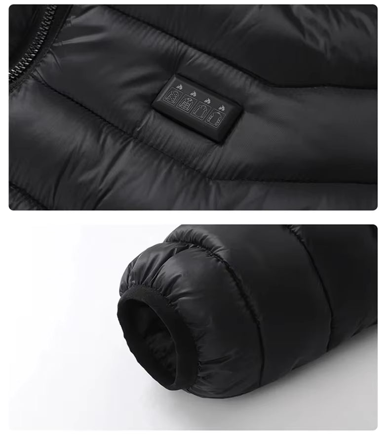 Unisex Waterproof Electric Heated Jacket | 21 Heating Zones, Lightweight & Ideal for Outdoor Activities in Cold Weather