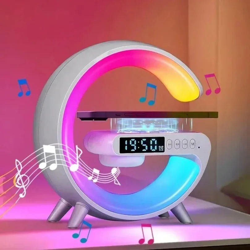Multifunction Wireless Charging Lamp – Bluetooth Speaker & LED Light | Desk Use