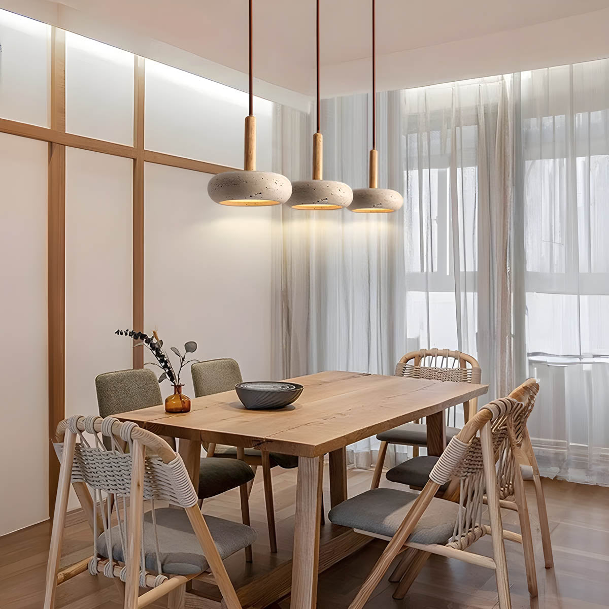 Eldoria™ | LED Hanging Light Fixture | Timeless Stone Design | Perfect for Living Room & Entryway Lighting