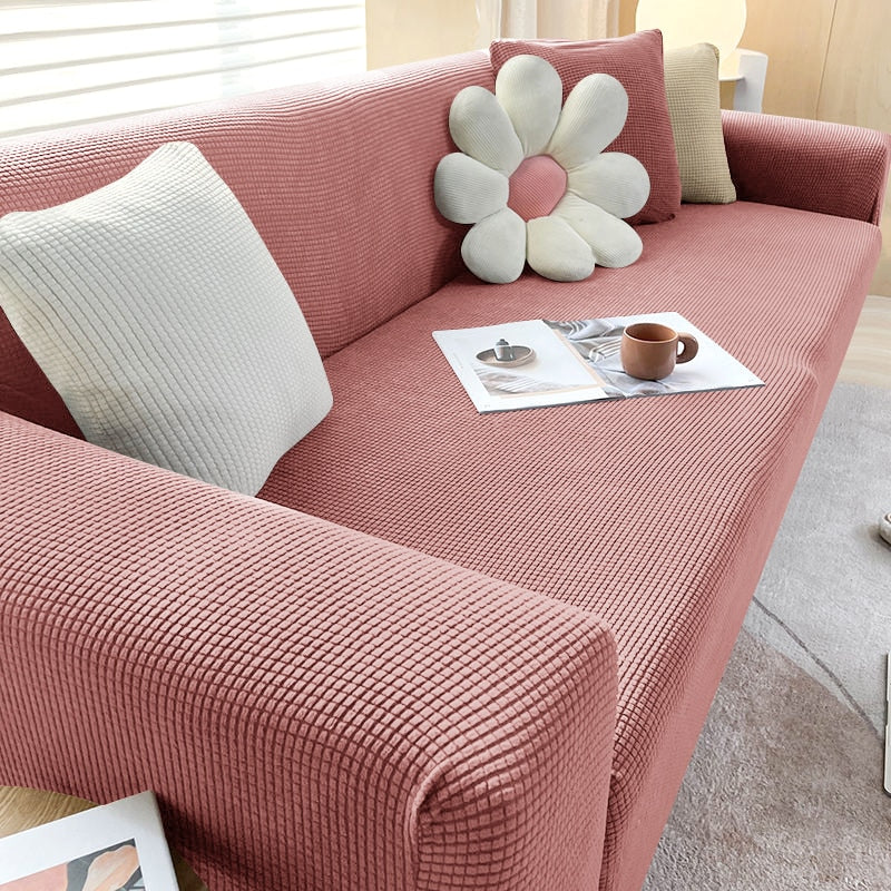 Textured Stretch Sofa Cover | Non-Slip, Machine Washable & Protective for 1-Seater, 2-Seater, and 3-Seater Sofas