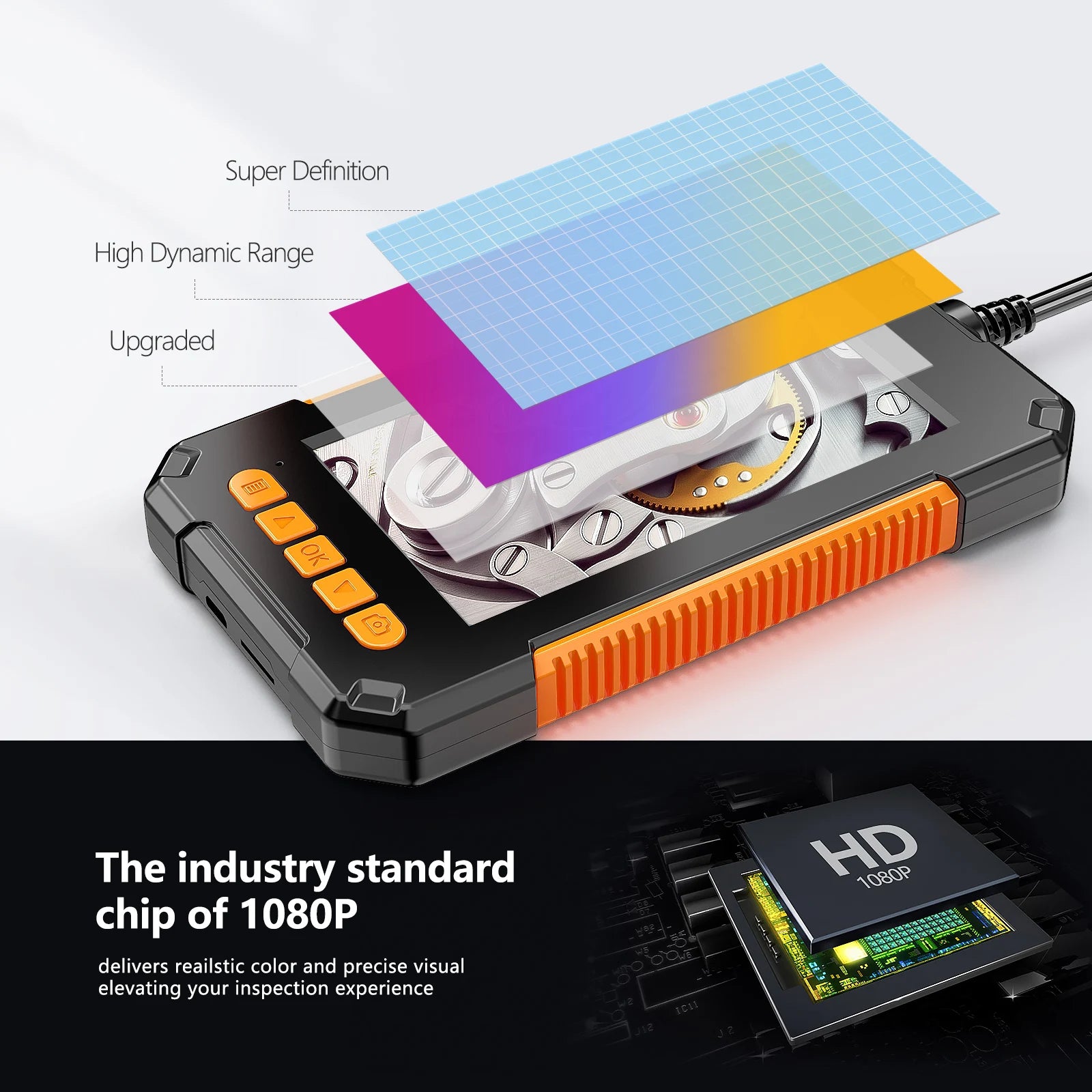 Endoscope Camera – Industrial Pipe Inspection | 4.3" IPS 1080P Pipe Borescope Camera