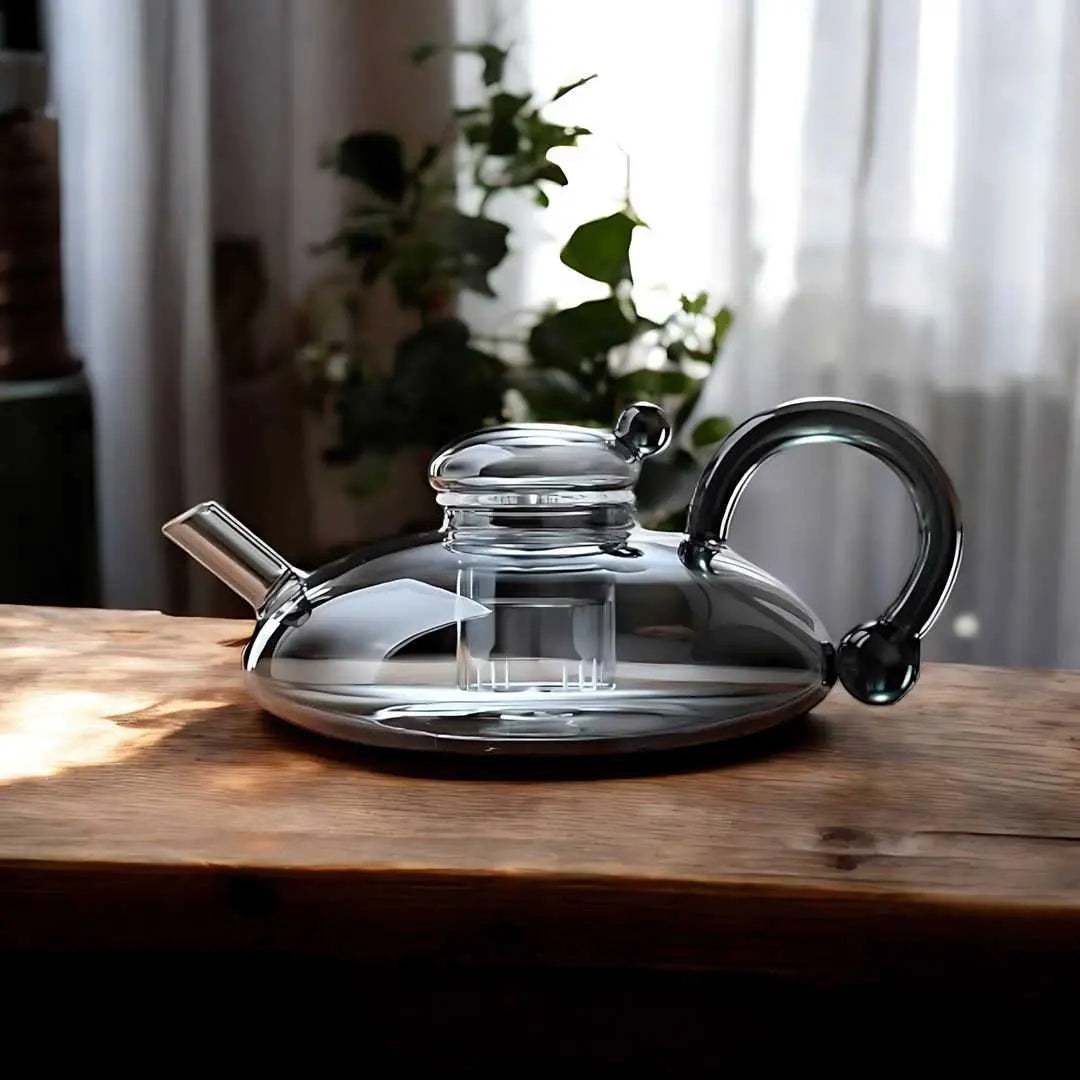 Borosilicate Glass Teapot Set | Tea Pot and Cup Set with Semi-Automatic Filtration, Eco-Friendly & Perfect for Afternoon Tea