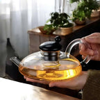 Borosilicate Glass Teapot Set | Tea Pot and Cup Set with Semi-Automatic Filtration, Eco-Friendly & Perfect for Afternoon Tea