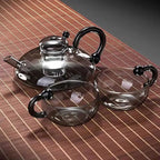 Borosilicate Glass Teapot Set | Tea Pot and Cup Set with Semi-Automatic Filtration, Eco-Friendly & Perfect for Afternoon Tea