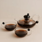 Borosilicate Glass Teapot Set | Tea Pot and Cup Set with Semi-Automatic Filtration, Eco-Friendly & Perfect for Afternoon Tea