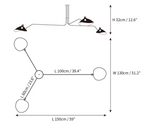 LED Ceiling Light Fixture - Serge Mouille Style - Adjustable Arm Design for Living Room & Modern Spaces