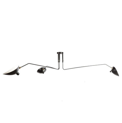 LED Ceiling Light Fixture - Serge Mouille Style - Adjustable Arm Design for Living Room & Modern Spaces