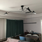 LED Ceiling Light Fixture - Serge Mouille Style - Adjustable Arm Design for Living Room & Modern Spaces