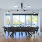 LED Ceiling Light Fixture - Serge Mouille Style - Adjustable Arm Design for Living Room & Modern Spaces