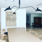 LED Ceiling Light Fixture - Serge Mouille Style - Adjustable Arm Design for Living Room & Modern Spaces