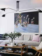 LED Ceiling Light Fixture - Serge Mouille Style - Adjustable Arm Design for Living Room & Modern Spaces