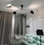LED Ceiling Light Fixture - Serge Mouille Style - Adjustable Arm Design for Living Room & Modern Spaces