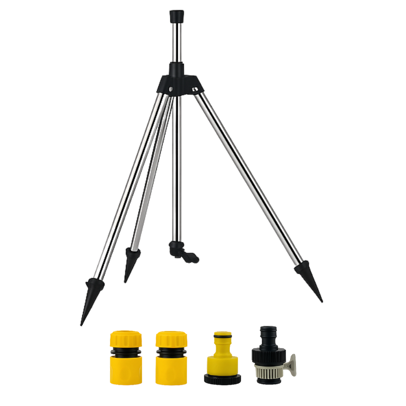 High-Pressure Rotating Tripod Sprinkler | 360° Coverage, Adjustable Height & Quick Setup for Garden Care and Summer Fun