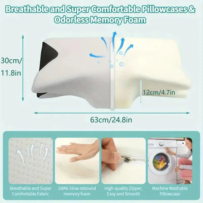 Memory Foam Cervical Pillow – Neck Support Sleeping Pillow | Comfortable Night Rest at Home