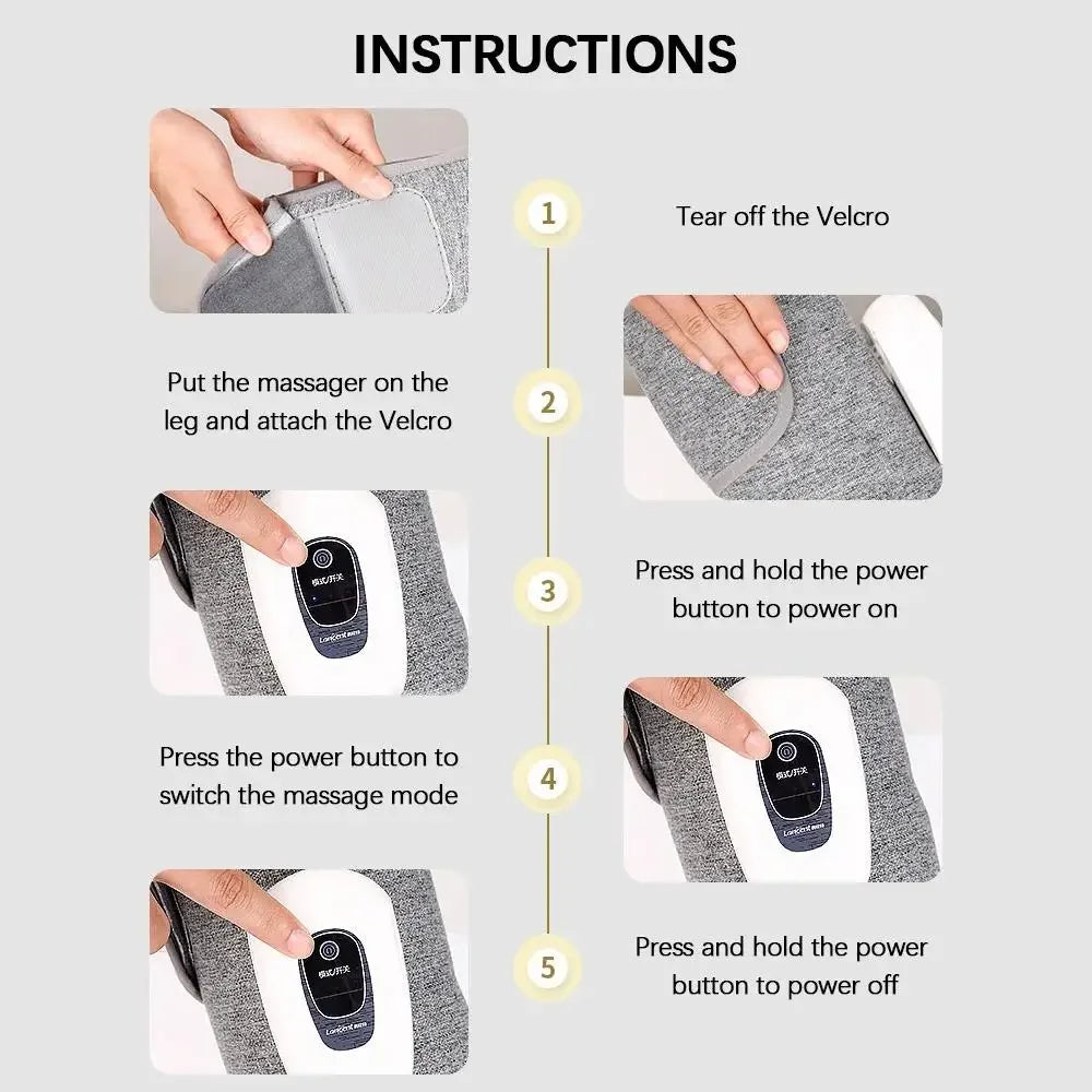 Electric Leg Massager – Air Compression | Calf Massage With 3 Massage Modes